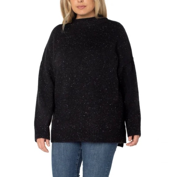 Well Worn Ladies' Nep Yarn Black White Speckled XXL Sweater New With Tags - Picture 3 of 17